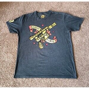 Zero Foxtrot T-Shirt Men’s Size Large Gun Graphic Print Gray Shirt